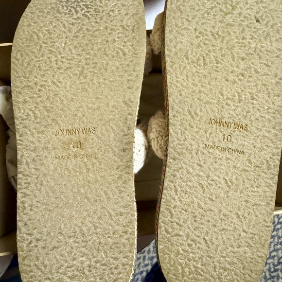 NIB JOHNNY WAS Braided Rope sandal. Cream/Ivory. W 10. MSRP $278 - Picture 6 of 6